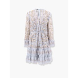 Mini dress with sequins embroidery