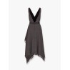 Virgin wool tweed dress with leather belt