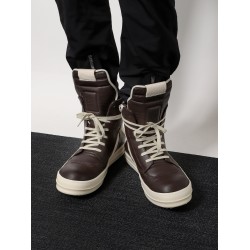 Geobasket leather sneakers with maxi tongue