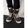 Geobasket leather sneakers with maxi tongue