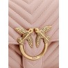 Love lady matelassé leather handbag with love birds buckle