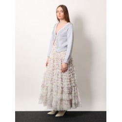 Alpaca and wool cardigan with rhinestones