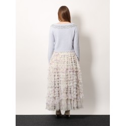 Alpaca and wool cardigan with rhinestones