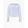 Alpaca and wool cardigan with rhinestones