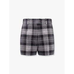 Tartan wool shorts with  check'n'dior motif