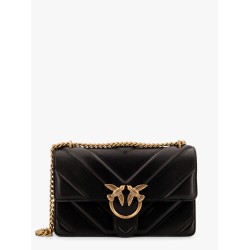 Love one classic matelassé leather shoulder bag with love birds buckle