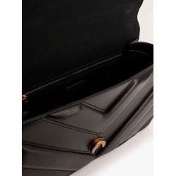 Love one classic matelassé leather shoulder bag with love birds buckle