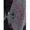 Perforated cashmere sweater with diamond pattern