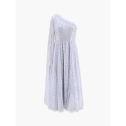 One-shoulder long dress with sequins