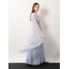 One-shoulder long dress with sequins