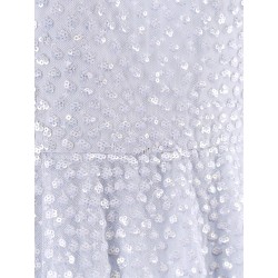 One-shoulder long dress with sequins