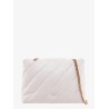 Matelassé leather shoulder bag with iconic love birds buckle