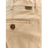 Cotton trosuer with leather logo patch