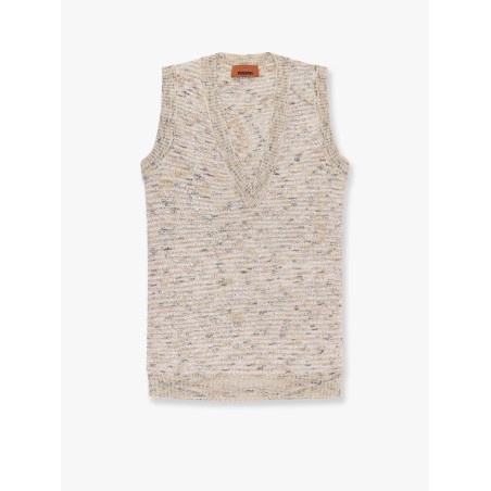 Multicolor viscose blend top with sequins
