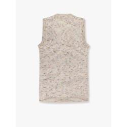Multicolor viscose blend top with sequins