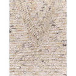 Multicolor viscose blend top with sequins