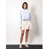 Plissé wool and mohair skirt
