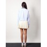 Plissé wool and mohair skirt