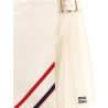 Plissé wool and mohair skirt