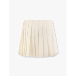 Plissé wool and mohair skirt