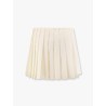 Plissé wool and mohair skirt