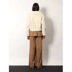 Oggeri alpaca fur and virgin wool jacket