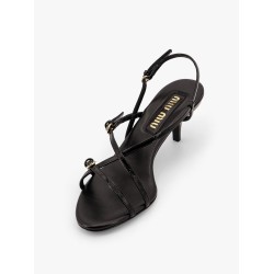 Patent leather sandals