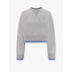 Cotton sweatshirt with miu miu patch