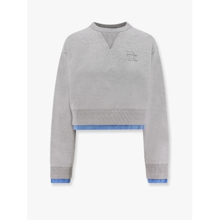 Cotton sweatshirt with miu miu patch