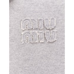 Cotton sweatshirt with miu miu patch