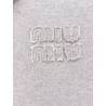 Cotton sweatshirt with miu miu patch