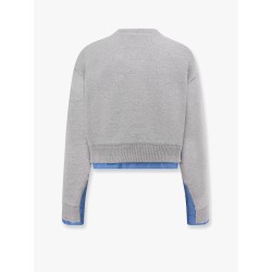 Cotton sweatshirt with miu miu patch