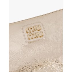 Laminated leather pouch with shoulder strap