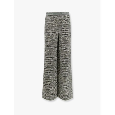 Multicolor viscose blend trousers with sequins
