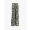Multicolor viscose blend trousers with sequins