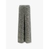 Multicolor viscose blend trousers with sequins