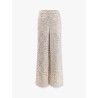 Multicolor viscose blend trousers with sequins