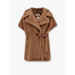 Lanos 04 alpava and cashmere cape with belt