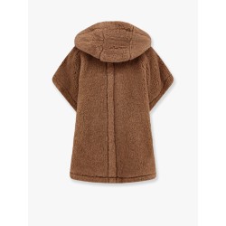 Lanos 04 alpava and cashmere cape with belt