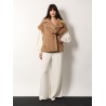 Lanos 04 alpava and cashmere cape with belt