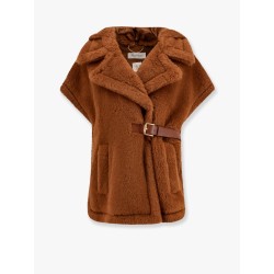 Lanos 04 alpava and cashmere cape with belt