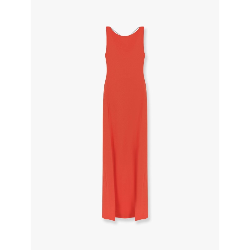 Creso long dress with jewelry chain detail on the back