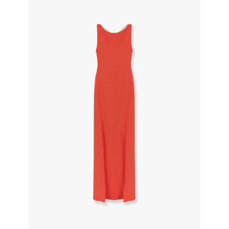 Creso long dress with jewelry chain detail on the back