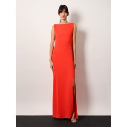 Creso long dress with jewelry chain detail on the back