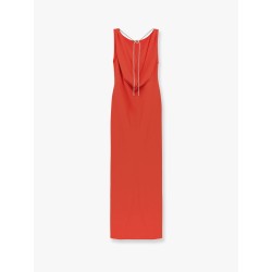 Creso long dress with jewelry chain detail on the back