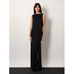 Creso long dress with jewelry chain detail on the back