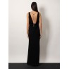 Creso long dress with jewelry chain detail on the back