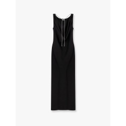 Creso long dress with jewelry chain detail on the back