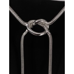 Creso long dress with jewelry chain detail on the back