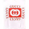 Cotton sweatshirt with frontal flocked logo